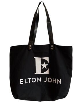 Elton John Tote Bag Farewell Reversible Black Strap Tour Band Music 70s 80s 90s